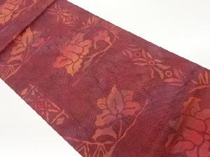 本場筑前博多花々模様織出し名古屋帯